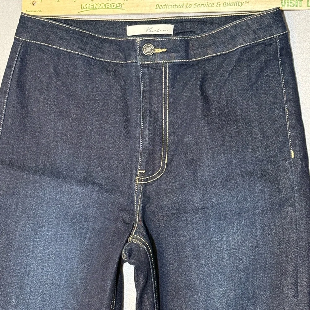 KanCan Jeans Women 11 29x33  Blue Jainey High Rise Super Flare Dark Wash Stretch - Picture 3 of 8